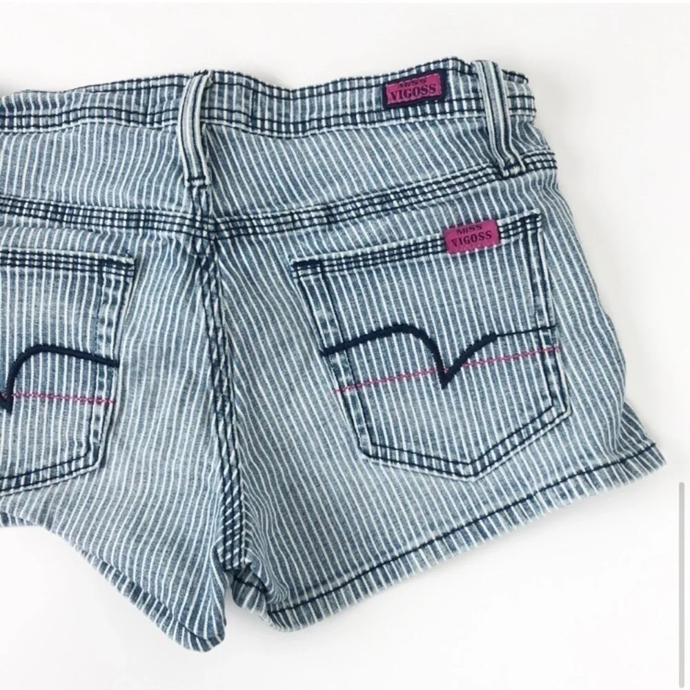 Miss Vigoss pinstriped denim shorts